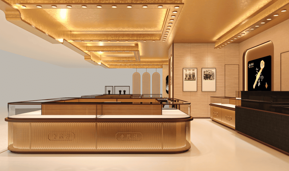 钟祥中百广场老凤祥.藏宝金珠宝照明案例